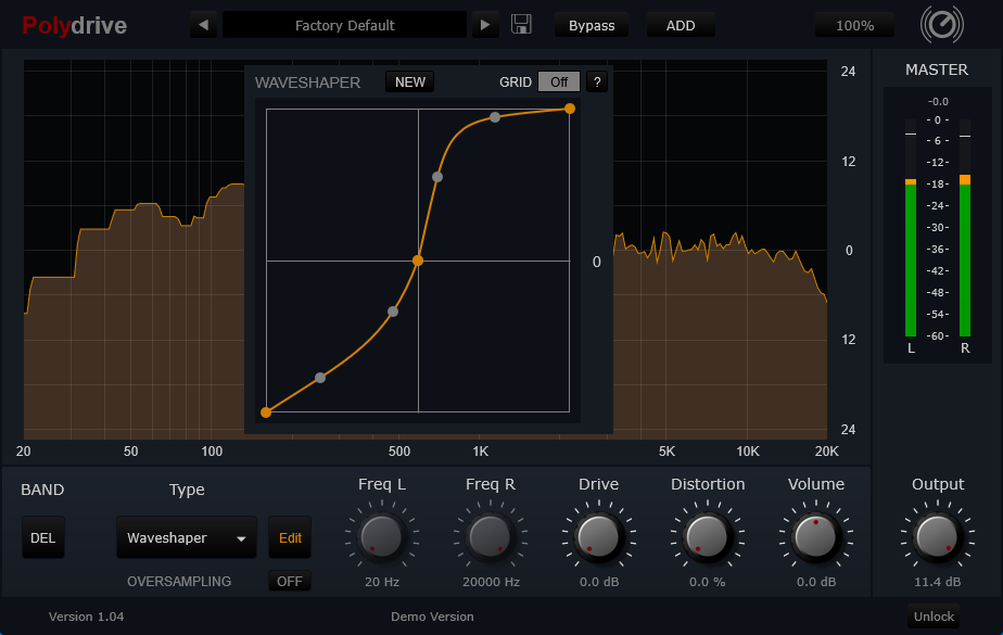 Polydrive Waveshaper VST Plugin